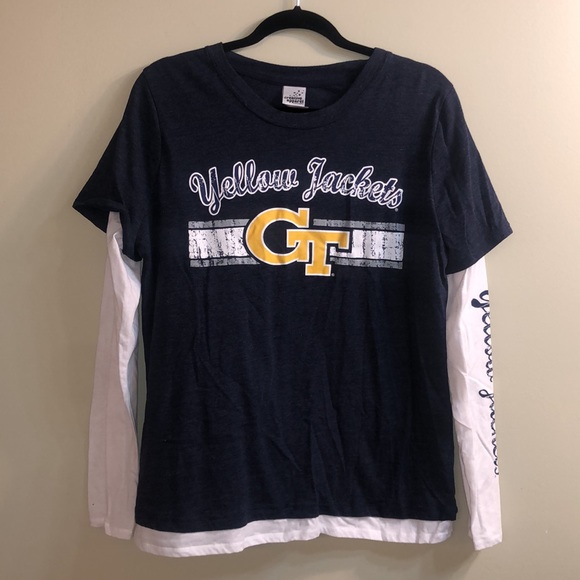 GEORGIA TECH T-shirt. Layered long sleeves. Like new. - Picture 2 of 9